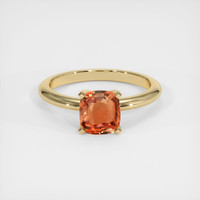 1.62 Ct. Orangish Brown Sapphire Ring, 14K Yellow Gold 1