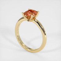 1.62 Ct. Orangish Brown Sapphire Ring, 14K Yellow Gold 2