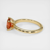 1.62 Ct. Orangish Brown Sapphire Ring, 14K Yellow Gold 4