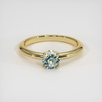 0.55 Ct. Sapphire Ring, 14K Yellow Gold 1