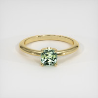 1.13 Ct. Green Sapphire Ring, 14K Yellow Gold 1