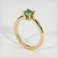 1.13 Ct. Green Sapphire Ring, 14K Yellow Gold 2