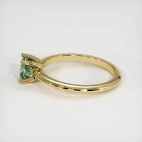 1.13 Ct. Green Sapphire Ring, 14K Yellow Gold 4