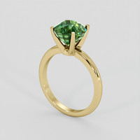 3.99 Ct. Green Sapphire Ring, 14K Yellow Gold 2