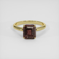 3.06 Ct. Brown Sapphire Ring, 14K Yellow Gold 1