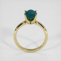 2.52 Ct. Bluish Green Sapphire Ring, 14K Yellow Gold 3