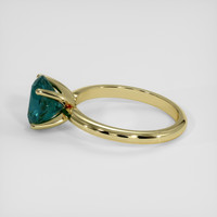 2.52 Ct. Bluish Green Sapphire Ring, 14K Yellow Gold 4