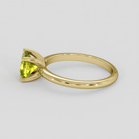 1.38 Ct. Yellowish Green Sapphire Ring, 14K Yellow Gold 4