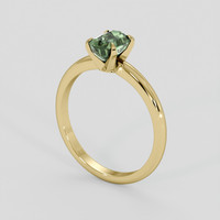 1.37 Ct. Green Sapphire Ring, 14K Yellow Gold 2