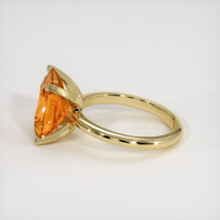 6.06 Ct. Yellowish Orange Sapphire Ring, 14K Yellow Gold 4
