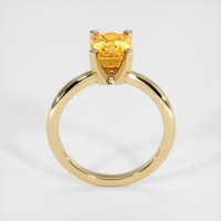 3.39 Ct. Yellowish Orange Sapphire Ring, 14K Yellow Gold 3