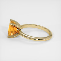 3.39 Ct. Yellowish Orange Sapphire Ring, 14K Yellow Gold 4