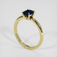 0.98 Ct. Blue Sapphire Ring, 18K Yellow Gold 2