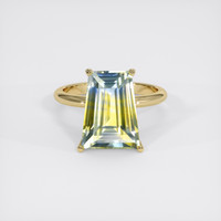 6.04 Ct. Bi Color Sapphire Ring, 18K Yellow Gold 1
