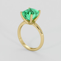 3.95 Ct. Emerald Ring, 18K Yellow Gold 2