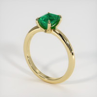1.07 Ct. Emerald Ring, 18K Yellow Gold 2