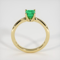 0.64 Ct. Emerald Ring, 18K Yellow Gold 3