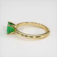 0.64 Ct. Emerald Ring, 18K Yellow Gold 4