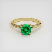 1.16 Ct. Emerald Ring, 18K Yellow Gold 1