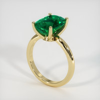 4.18 Ct. Emerald Ring, 18K Yellow Gold 2