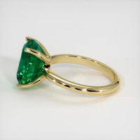 4.18 Ct. Emerald Ring, 18K Yellow Gold 4
