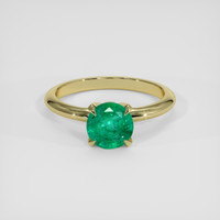 1.20 Ct. Emerald Ring, 18K Yellow Gold 1