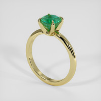 1.20 Ct. Emerald Ring, 18K Yellow Gold 2