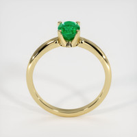 0.64 Ct. Emerald Ring, 18K Yellow Gold 3
