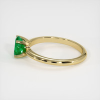 0.64 Ct. Emerald Ring, 18K Yellow Gold 4