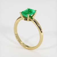 1.35 Ct. Emerald Ring, 18K Yellow Gold 2