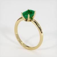 1.21 Ct. Emerald Ring, 18K Yellow Gold 2