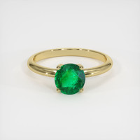 1.13 Ct. Emerald Ring, 18K Yellow Gold 1