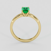 0.91 Ct. Emerald Ring, 18K Yellow Gold 3