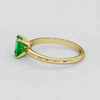 0.91 Ct. Emerald Ring, 18K Yellow Gold 4
