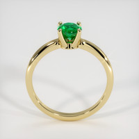 0.58 Ct. Emerald Ring, 18K Yellow Gold 3