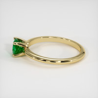 0.58 Ct. Emerald Ring, 18K Yellow Gold 4