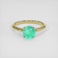 1.44 Ct. Emerald Ring, 18K Yellow Gold 1