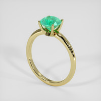 1.44 Ct. Emerald Ring, 18K Yellow Gold 2
