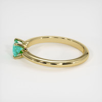 0.70 Ct. Emerald Ring, 18K Yellow Gold 4