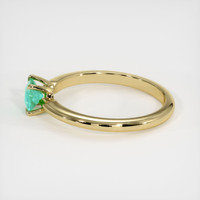0.70 Ct. Emerald Ring, 18K Yellow Gold 4