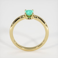 0.70 Ct. Emerald Ring, 18K Yellow Gold 3