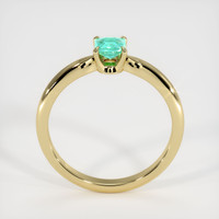 0.76 Ct. Emerald Ring, 18K Yellow Gold 3