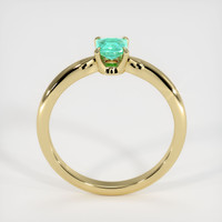 0.79 Ct. Emerald Ring, 18K Yellow Gold 3