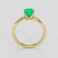 0.99 Ct. Emerald Ring, 18K Yellow Gold 3