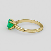 0.99 Ct. Emerald Ring, 18K Yellow Gold 4