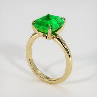 3.22 Ct. Emerald Ring, 18K Yellow Gold 2