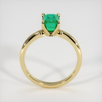 0.81 Ct. Emerald Ring, 18K Yellow Gold 3