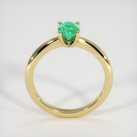 0.64 Ct. Emerald Ring, 18K Yellow Gold 3