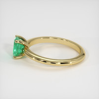 0.64 Ct. Emerald Ring, 18K Yellow Gold 4