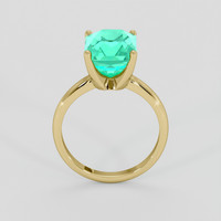 4.55 Ct. Emerald Ring, 18K Yellow Gold 3
